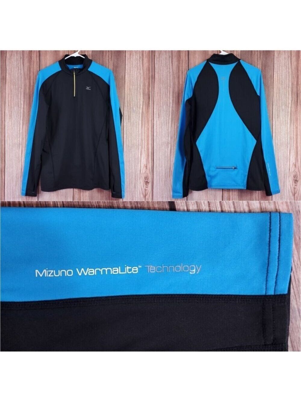 Mizuno Unisex Medium Warmalite Technology 1/4 Zip Fleece Lined Pullover Thermal